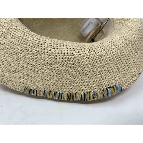 Brave & True Crenshaw Bucket Hat Natural Straw Summer Sun Hat One Size NWT - Picture 7 of 8